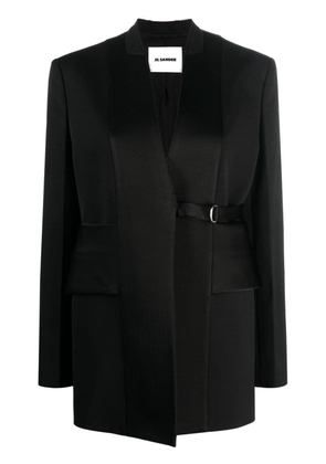 Jil Sander asymmetric wool blazer - Black