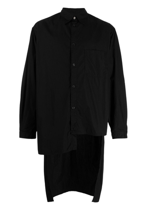 Yohji Yamamoto asymmetric cotton shirt - Black