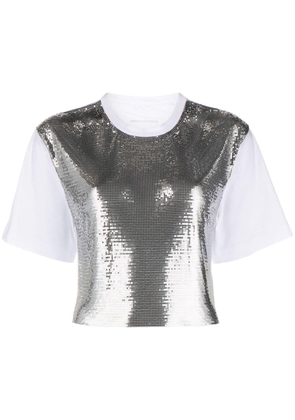 Rabanne metallic mesh T-shirt - Silver