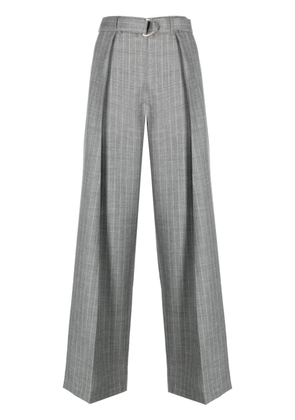There Was One pinstripe-pattern wool trousers - Grey
