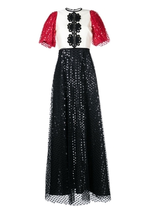 Macgraw sequin-embellished gown dress - Black