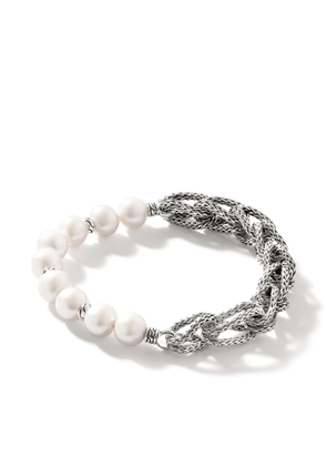 John Hardy Asli Link 10.5mm freshwater pearl bracelet - Silver