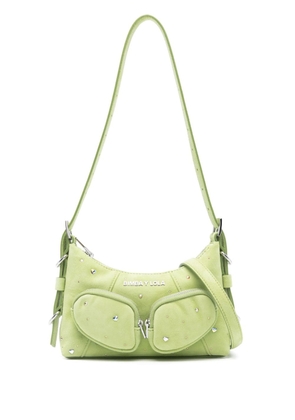 Bimba y Lola XS Pocket suede shoulder bag - Green