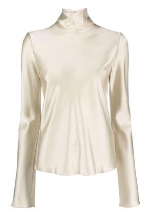 Nanushka high-neck long-sleeve blouse - Neutrals