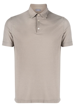 Zanone short-sleeved polo shirt - Neutrals