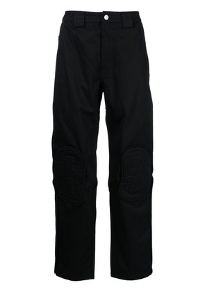 MCQ logo-print wide-leg trousers - Black
