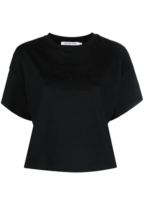 Calvin Klein Jeans logo-embossed cotton T-shirt - Black