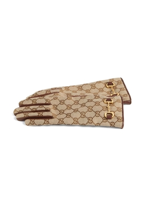 Gucci GG Horsebit-detail gloves - Brown