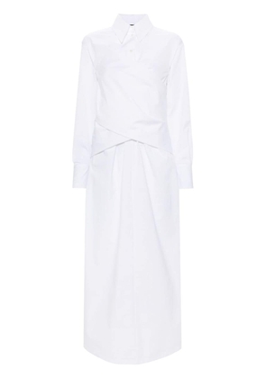 Fabiana Filippi crossover-detail poplin shirtdress - White