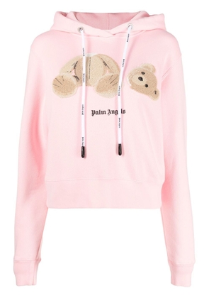 Palm Angels bear-print hoodie - Pink