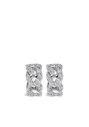 LEO PIZZO 18kt white gold Groumette diamond earring - Silver
