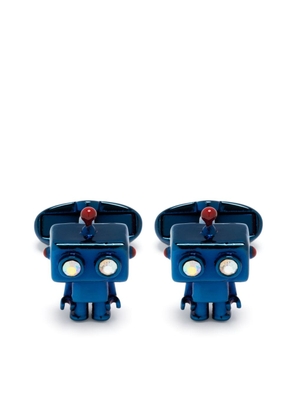 Paul Smith Robot metallic cufflinks - Blue