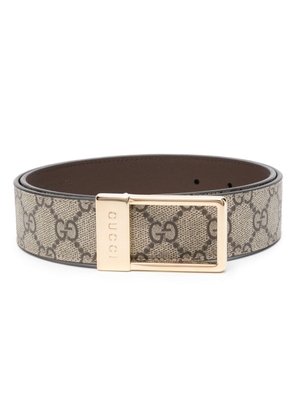 Gucci GG-print leather belt - Neutrals