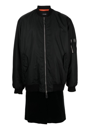 Raf Simons Ghost longline zip-up bomber jacket - Black