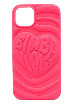 Bimba y Lola logo-embossed iPhone 15 Plus case - Pink