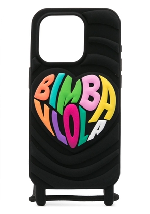 Bimba y Lola logo-embossed iPhone 15 Pro case - Black