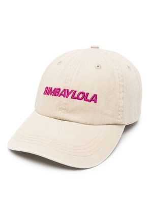 Bimba y Lola logo-embroidered cotton cap - Neutrals