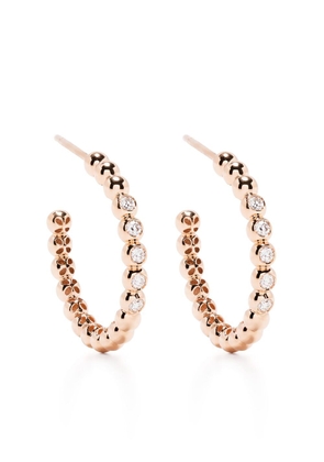 Pragnell 18kt rose gold Bohemia diamond large hoop earrings - Pink