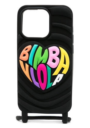 Bimba y Lola iPhone 14 Pro logo-embossed case - Black