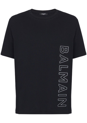Balmain logo-embossed organic cotton T-shirt - Black