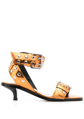 Bimba y Lola 50mm studded leather sandals - Orange
