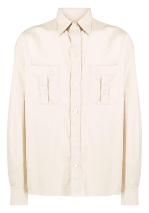 FURSAC straight-point collar cotton shirt - Neutrals