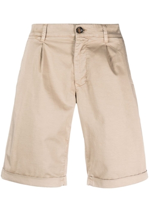 Moorer straight-leg cotton shorts - Neutrals