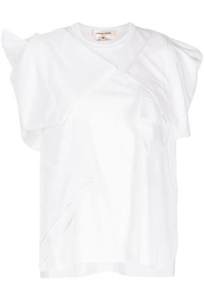Comme Des Garçons asymmetric folded-panelling T-shirt - White