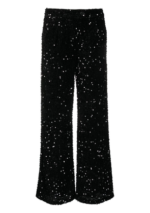 LIU JO sequinned wide-leg trousers - Black