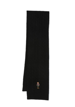 Polo Ralph Lauren Polo Bear cable-knit scarf - Black