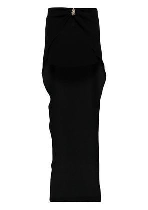 Blumarine crystal-embellished crepe miniskirt - Black