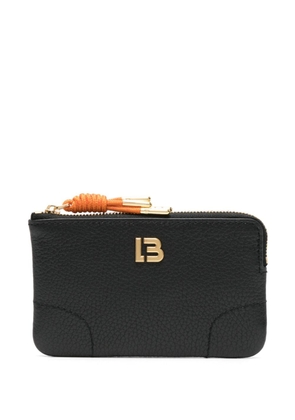Bimba y Lola logo-plaque leather wallet - Black