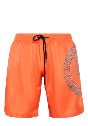 Plein Sport logo-print swim shorts - Orange