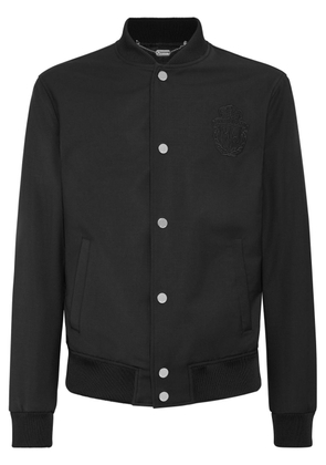 Billionaire logo-embroidered wool bomber jacket - Black