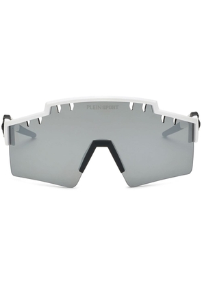Plein Sport shield-frame tinted sunglasses - White