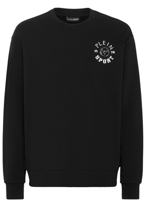 Plein Sport logo-print cotton sweatshirt - Black