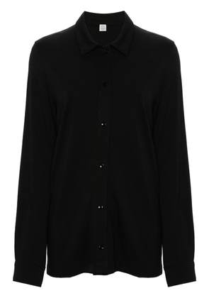 TOTEME jersey button-up shirt - Black
