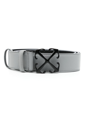 Off-White Arrow 35 leather belt - Grey
