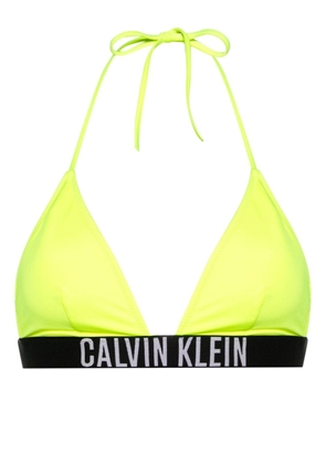 Calvin Klein logo-underband bikini top - Yellow