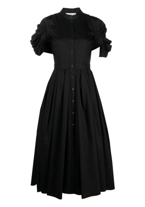 Alexander McQueen A-line pleated maxi dress - Black