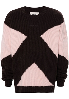 GmbH geometric-pattern knitted jumper - Brown