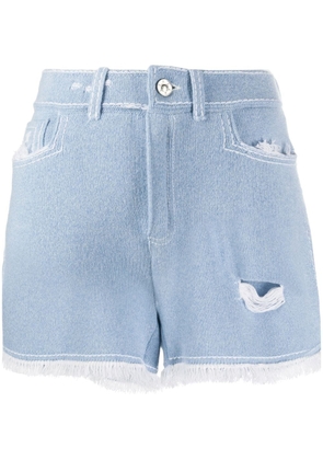 Barrie fringed trim shorts - Blue
