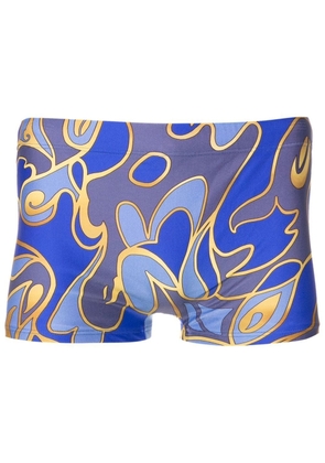 Lygia & Nanny abstract-print slip-on swim trunks - Blue