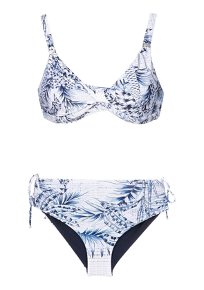 Lygia & Nanny palm-tree print bikini - Blue
