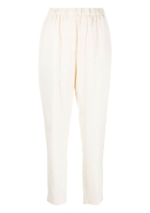 Forte Forte mid-rise elasticated tapered trousers - Neutrals