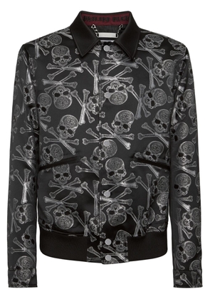 Philipp Plein skull-print bomber jacket - Black