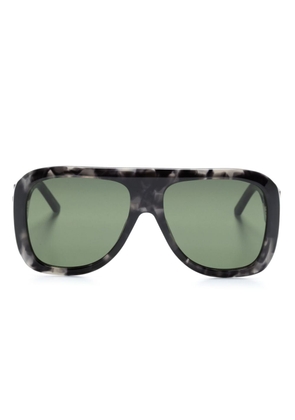 Palm Angels Eyewear logo-plaque tortoiseshell sunglasses - Black