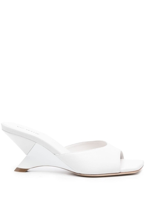 Vic Matie 75mm leather mules - White