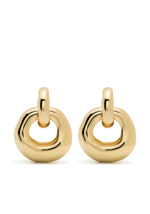 Bimba y Lola sculpted-hoop drop earrings - Gold