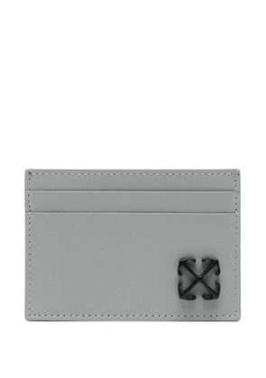 Off-White Arrows leather cardholder - Grey